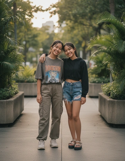 Sibling Arm-Around-Shoulder — вариант 1