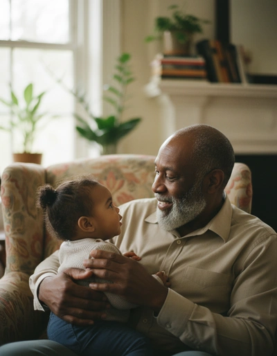 Grandkids in Their Lap — вариант 1