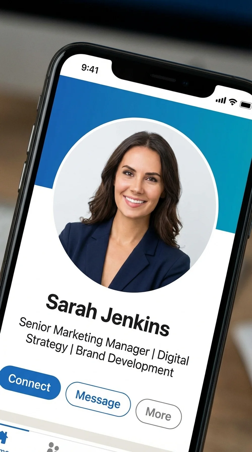 LinkedIn mobile profile view