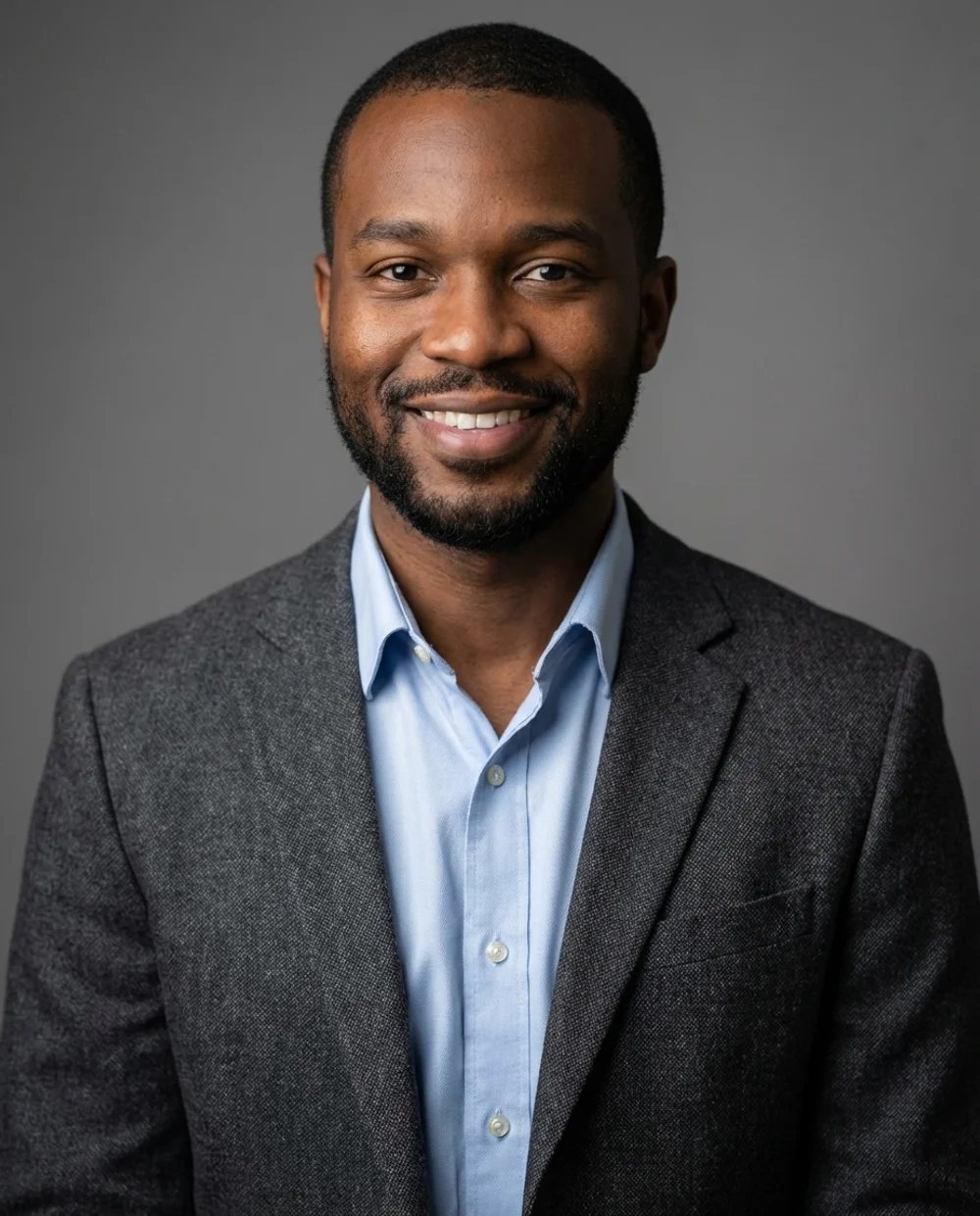 Business casual - blazer with open collar shirt